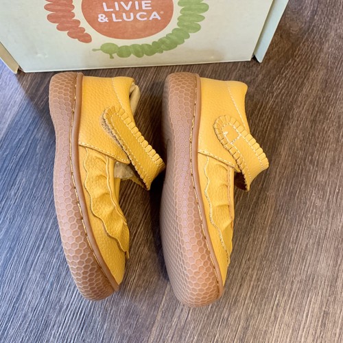 Livie & Luca Ruche Mädchen Herbst Leder Mary Jane Schuhe senfgelb Kleinkind 4 - Bild 7 von 7