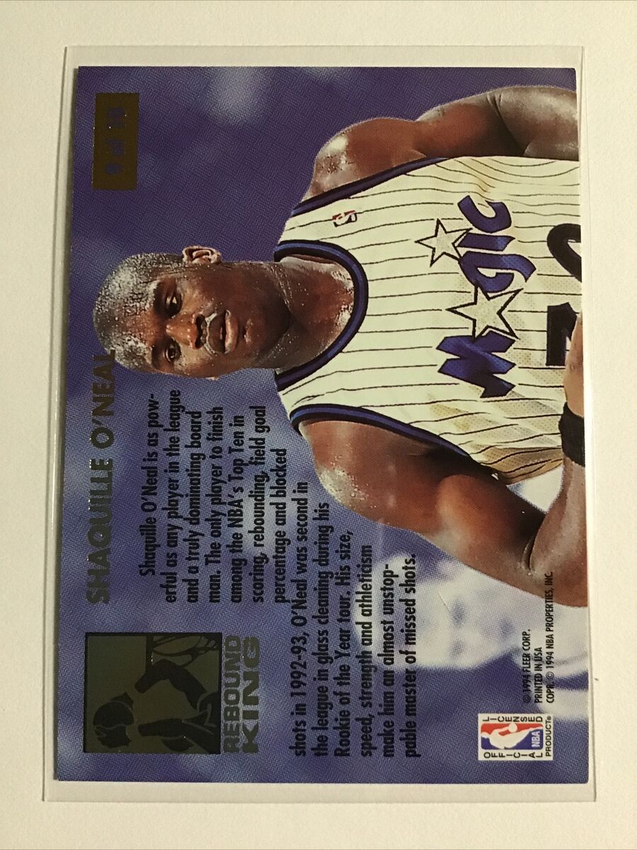 1993-94 Fleer Ultra REBOUND KING #9 Of 10 Shaquille O'Neal 1993-94 Fleer Ultra REBOUND KING #9 Of 10 Shaquille O'Neal