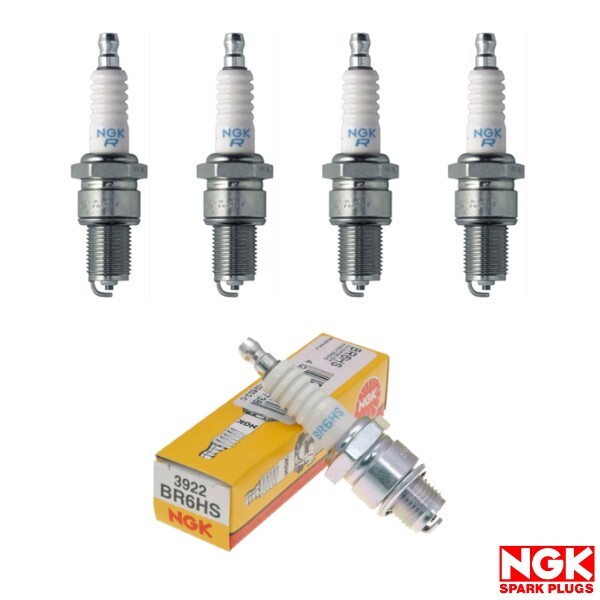New Set of 4 NGK Standard Spark Plug BR6HS for Chevy/Aston Martin/Volkswagen