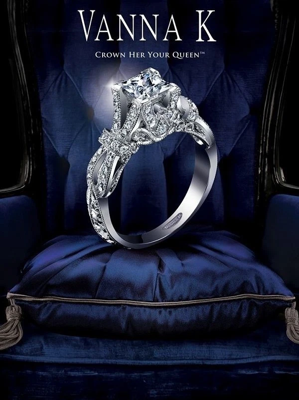Vanna K Princess Cut Diamond Ring Masterpiece in PLATINUM. G VS