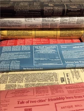 Suzuko Koseki By YUWA Newspaper Article Cotton Fabric By The HALF YARD