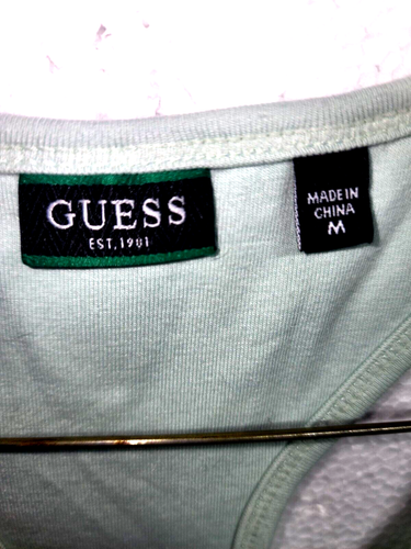 Guess Sports Bra Womens Medium Light Green Soft Mint Racerback Top Workout - Picture 4 of 13