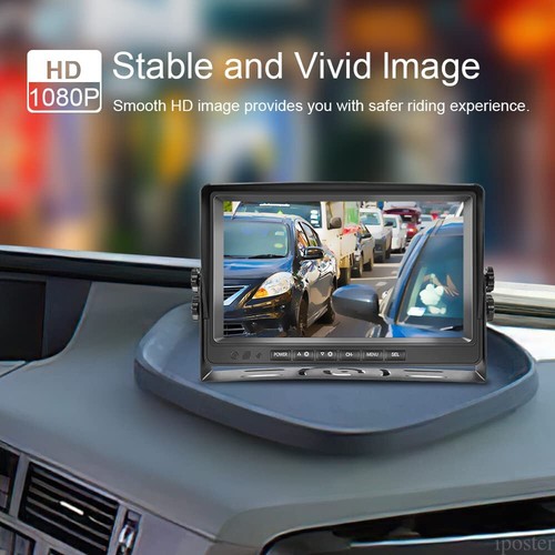 360 View Backup Rear Side View Camera 7'' Quad View DVR Record Monitor USB MP5 - Picture 4 of 21