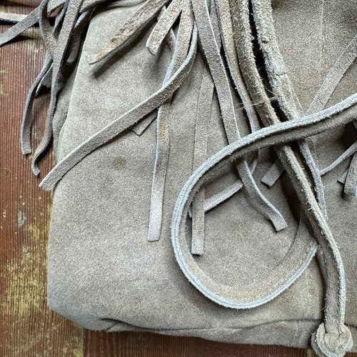 ZARA Trafaluc Suede Backpack Fringe Bag Boho Hippie Festival 90s Fairy Y2K - Picture 15 of 15