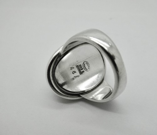 ANILLO DE HEMATITA GEORG JENSEN DENMARK 46A PLATA ESTERLINA 18MM,5 1/2, EXCELENTE - Imagen 5 de 8