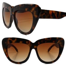 Oversized Vintage Retro Fashion Cat Eye Style Sun Glasses Thick Tortoise Frame