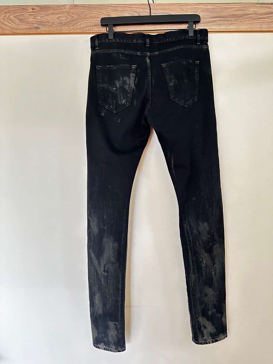 Saint Laurent Fall Winter 2016 oil stained D02 jeans sz 32 Hedi