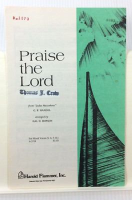 Praise the Lord G F Handel Hal Hopson Choral Sheet Music Lot 8 Octavo SATB