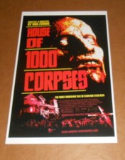House of 1000 Corpses Movie Poster 11x17 Rob Zombie