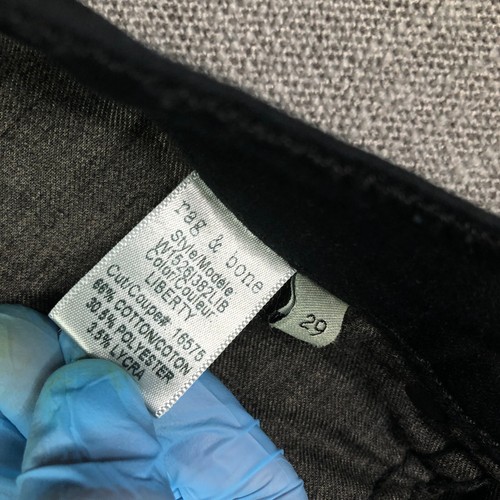 Rag & Bone Jeans Womens 29 Black Capri Crop Casual Mid Rise Stretch Comfort - Picture 9 of 14