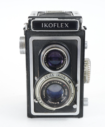 - ZEISS IKON IKOFLEX MIT ZEISS OPTON 75MM F3.5 OBJEKTIV FÜR TEILE/REPARATUR(062)