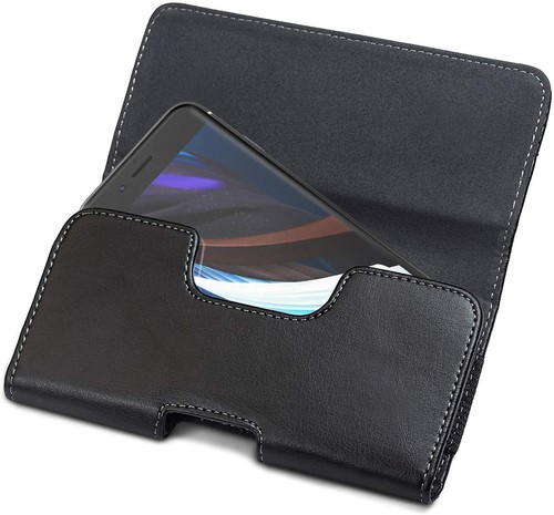 iPhone 12 Mini Holster Pouch, Secure PU Leather Belt Clip Holder Case Compatible - Picture 8 of 8