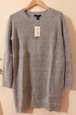 Forever 21 Women Girls Knit Sweater Tunic Dress Gray Sze S NWT