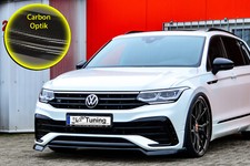 Frontspoiler Cuplippe aus ABS für VW Tiguan 2 AD1 Facelift R-Line R Carbon Optik
