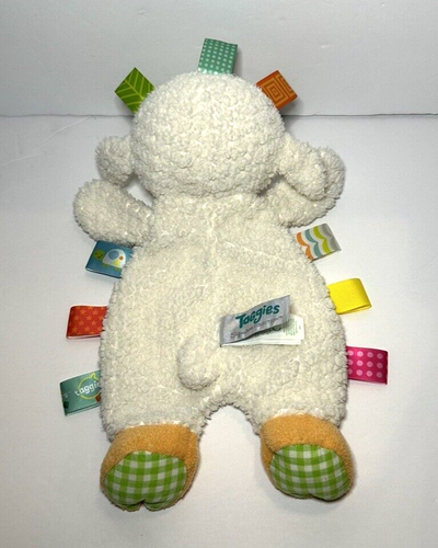 Mary Meyers Taggies Signature Collection White Lamb Lovey Yellow Flower Weighted - Picture 4 of 8