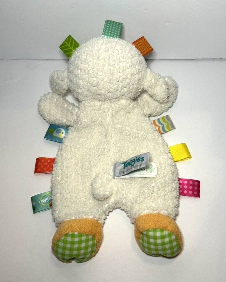 Mary Meyers Taggies Signature Collection Cordero Blanco Lovey Flor Amarilla Pesada Foto 4 de 4