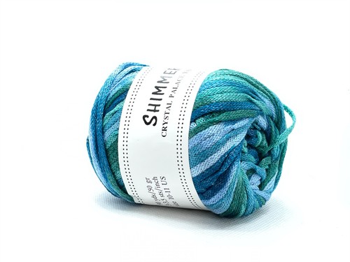 Crystal Palace Yarns Shimmer #9545 Blues Greens - Light Sparkle 50gr 90yds Bulky - Picture 1 of 10