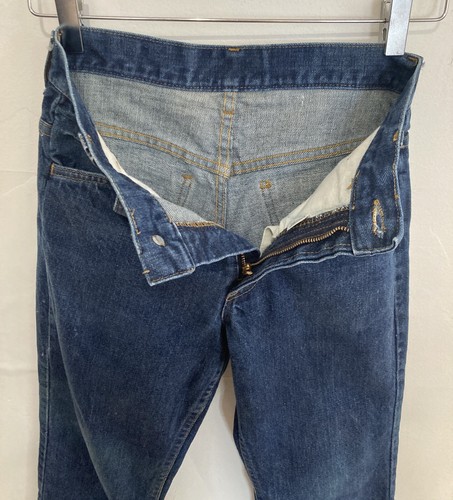 VINTAGE LEVI's ORANGE TAB 646 INDIGO DENIM JEANS FLARES TALON 42 26x30 - Picture 7 of 7