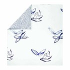 $495 NWT Yves Delorme Queen Duvet Cover 92x92" Abstract Butterflies Waves France