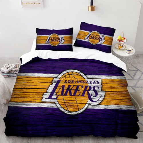 3D Basketball Lakers Chicago Bulls Quilt Duvet Cover Bedding Set Pillowcase AU - Picture 10 of 23