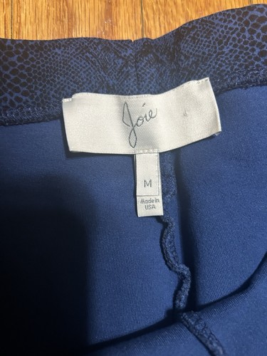 JOIE Blue Ladies Stretch Snakeskin-Print Leggings Size M - Picture 5 of 9