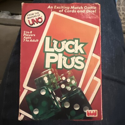 Luck Plus Card Game Complete from UNO, 1983 match card and dice game