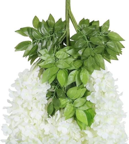 Realistic White Artificial Wisteria Garland - 36 Strings for Events and Offices - Picture 7 of 9