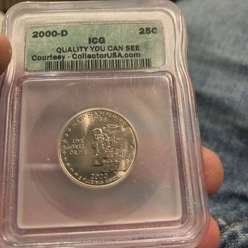 2000-D NGC MS67PL PROOFLIKE NEW HAMPSHIRE STATE 25C ~ POP 12/0 FINEST KNOWN!