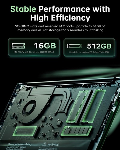 ACEMAGIG 15.6" Laptop Gameing Computer AMD Ryzen 7 5700U IPS 16GB DDR4 512GB SSD - Picture 3 of 35