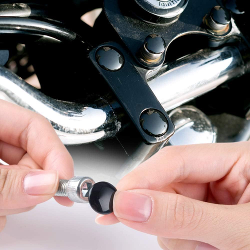 Motorcycle round Bolt Cap Screw Cover Plug Black for 8Mm Thread Allen Head Bolts - Picture 9 of 12