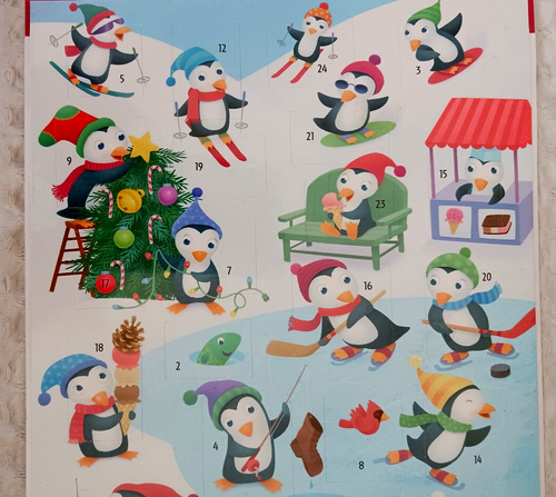 HALLMARK Countdown to Christmas Calendar PLAYFUL PENQUINS Snowman Tree SEALED - Picture 3 of 6