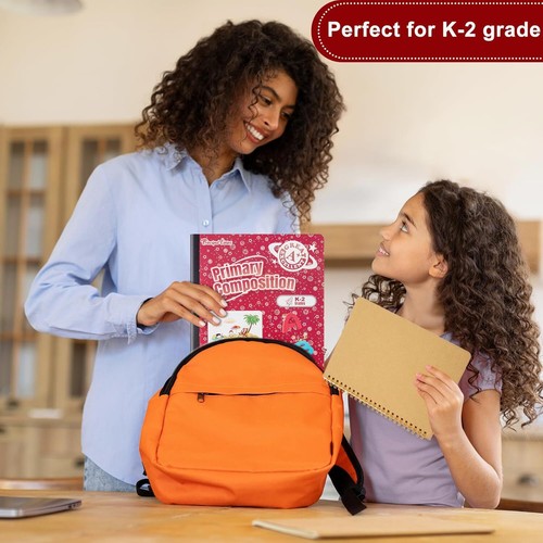 Paquete de 12 cuadernos de composición primaria K-2 con reglas diario en blanco para niños escribir dibujo - Imagen 7 de 9