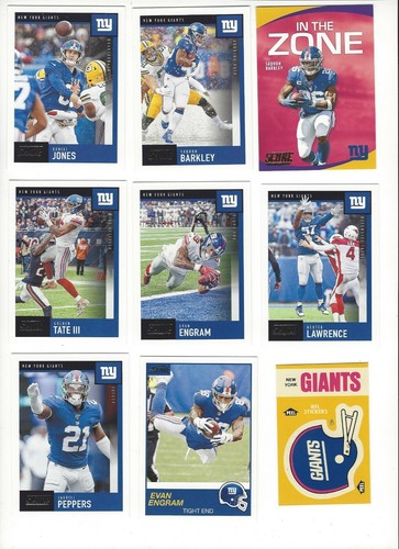 (100+) ¡Tarjetas de fútbol premium de los New York Giants! 3 coches! SN#'d x6! Saquon RC! - Imagen 9 de 12