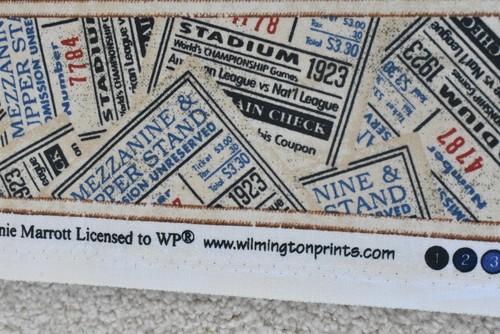 20" Long, Old-Fashion Sports Equipment on Quilt Cotton, Wilmington/Marrot,P7012 - Picture 7 of 7