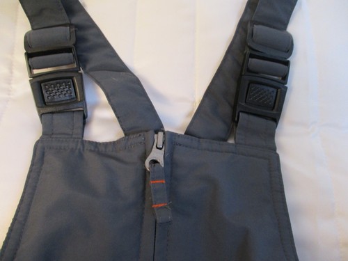Lands' End Ski Snow Bibs Kids 7 Gray Grow Alongs Activewear * - Picture 17 of 19