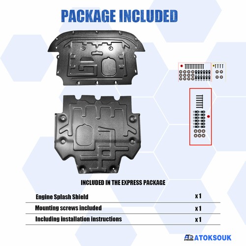 2Pcs For Audi A6 2012-2018 Under Engine Splash Guards Front Engine Mud Flaps - Picture 12 of 13