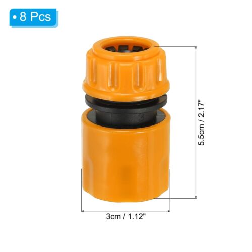 1/2" Garden Hose Quick Connector Repair Extender 8 Pcs Plastic Garden Water H... - Picture 2 of 6