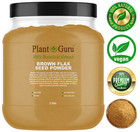Brown Flax Seed Powder 2 lbs. Jar Omega-3 NON GMO Pure Flaxseed Ground Meal Bulk