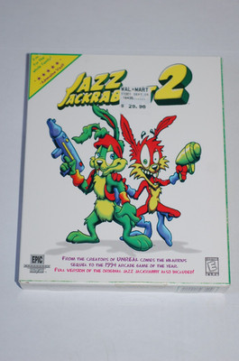 Jazz Jackrabbit 2 Big Box PC Game 1998 New SEALED Rare Epic Games CD ROM