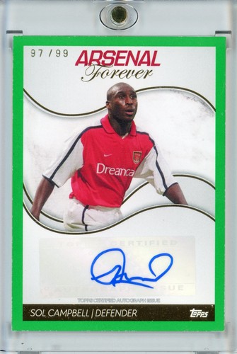 2023-24 Topps Arsenal Forever Sol Campbell Green /99