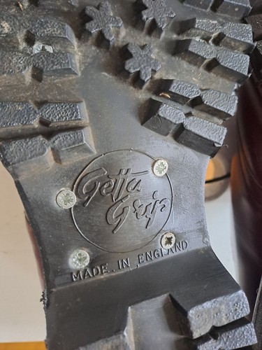 Vintage anni 80 Getta Grip UK Rangers UNPAAR 38-39 UK5-6 Made in England punta acciaio - Foto 17 di 18