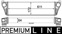 LadeluftküHler Premium Line Mahle CI 150 000P FüR Mercedes Viano W639 Vito Mixto