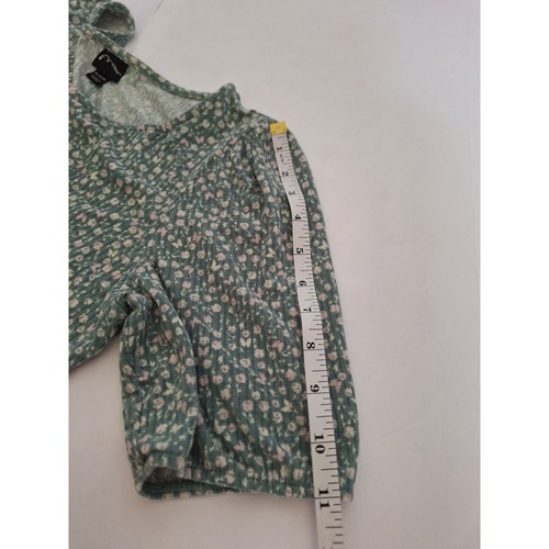 Art Class Girl Light Green Floral Short Sleeve Skater Style Dress Size XL(14/16) - Picture 10 of 12