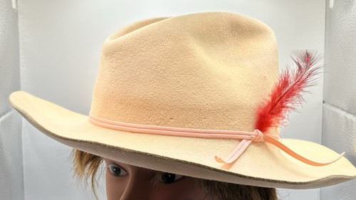Eddy Bros Peach Faded Cowboy Western Hat XX Fur Blend Size Medium - Picture 2 of 10