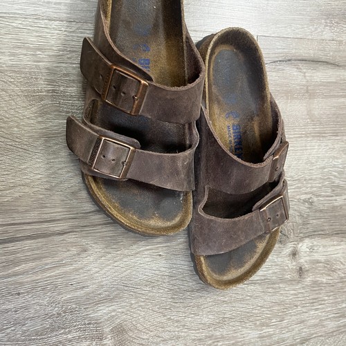 Birkenstock Arizona Sandals Women's Size US 5 EU 36 Soft Footbed Cork Brown - Picture 3 of 4