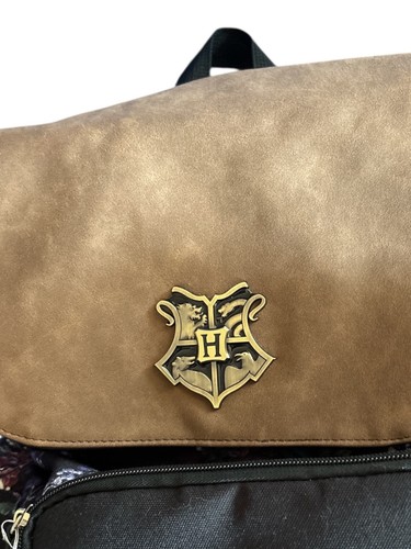 Harry Potter Hogwarts Crest Backpack Sorting Hat Floral Book Bag School Office - Picture 2 of 4