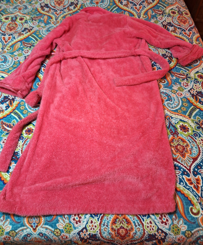Bright Pink Bath And Body Works Robe L/XL Polyester Made In Turkey - Picture 13 of 13