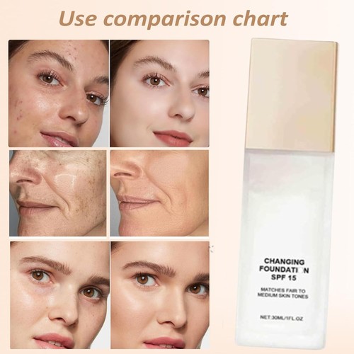 Lightweight Color-Changing Foundation for Mature Skin - Natural Finish Makeup - Picture 9 of 11