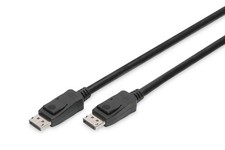 DIGITUS DisplayPort connection cable, DP M/M, 1.0m,w/lock, UHD 8K, Vers. 1.3/1.4