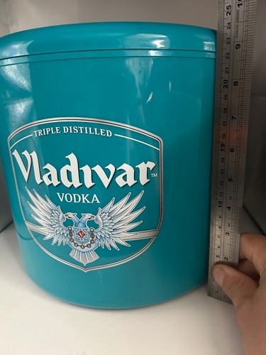 Vintage Wladivar Wodka Werbung grün großer Eiskübel Männerhöhle Hausbar RAR - Bild 11 von 13